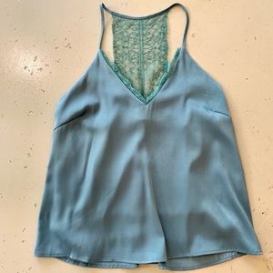 Lucy Paris lace racer back silky tank